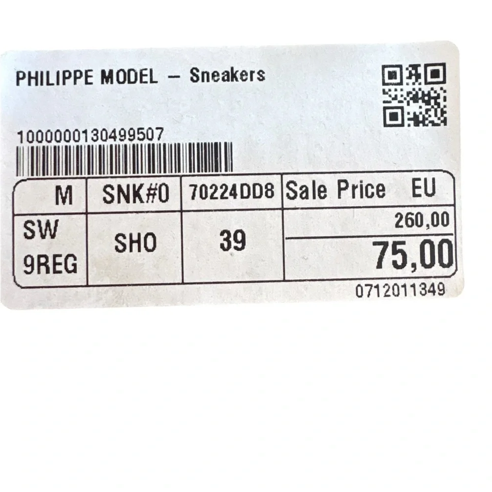 Philippe Model Navy Sneakers with Green and Red Stripes - Picture 8 of 8